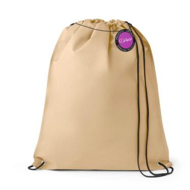 Imagem de Mochila tipo Saco Gym Sack em TNT Premium 33x40cm Marino TopGet, Bege