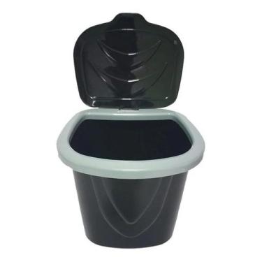 Imagem de lixeira de pia de plastico retangular com tampa colors 3l - KEITA, Pre