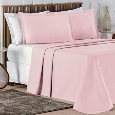 Imagem de Cobreleito King Size 100% Algodão Lisboa 03 Pçs Super Elegante CHARM -