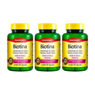 Imagem de Kit C3 Biotina Força Vitalidade Cabelos e Unhas - Maxinutri
