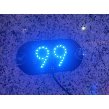 Imagem de Placa led letreiro Luminoso 99 pop para carro USB-azul - xtled