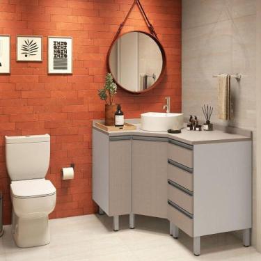 Imagem de Gabinete Para Banheiro Com Gaveteiro Suprema Branco - OUTRAS MARCAS