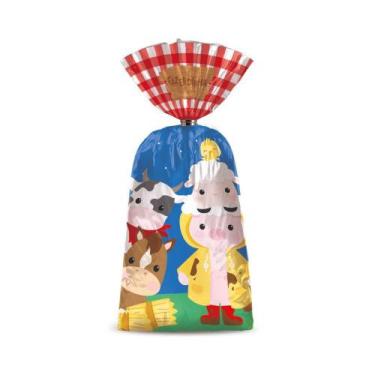 Imagem de Sacolinha para Lembrancinha Festa Fazendinha - 8 unidades - Cromus