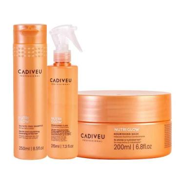 Imagem de Kit Tratamento 3 Passos Cadiveu Pro Nutri Glow - Shampoo e Máscara Nut