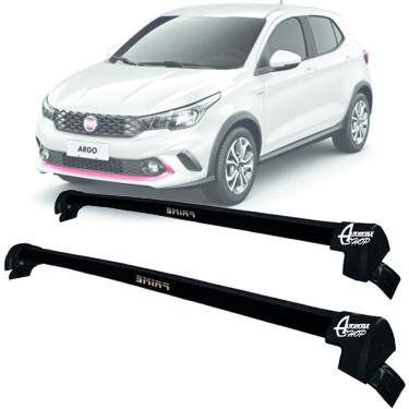 Imagem de Rack Teto Aluminio Prime Fiat Argo 2017 até 24 Preto PR182