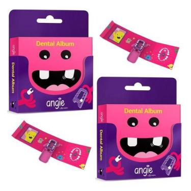 Imagem de Kit 2 Livro Album Premium Estojo Para Dente De Leite Angie - Angie By 