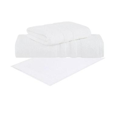 Imagem de Kit Toalha Banho Rosto Piso 3 Pçs Vanilla Extra Soft Buddemeyer, Branc