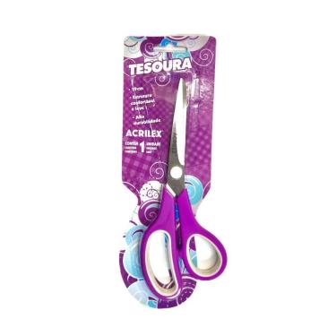 Imagem de Tesoura Escolar Acrilex Artesanato 19cm Com Ponta
