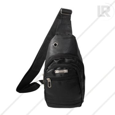 Imagem de Kit 2 Shoulder BAG Pochete Transversal Preto Masculino - Lellis quase 