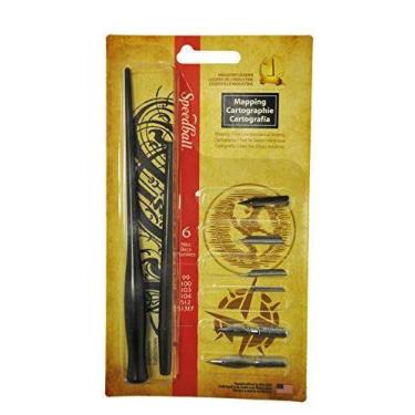 Imagem de Kit para Caligrafia Speedball Mapping, Speedball, 2965, Preto Marrom e