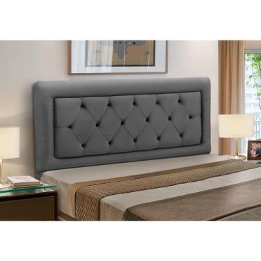 Imagem de Cabeceira Cama Box Estofada Madeira Queen Size Belinha Reta - D'Julia,