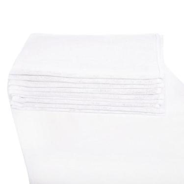 Imagem de Pano de Prato Liso Branco Kit 10 Unidades - TEXTIL LORRANI