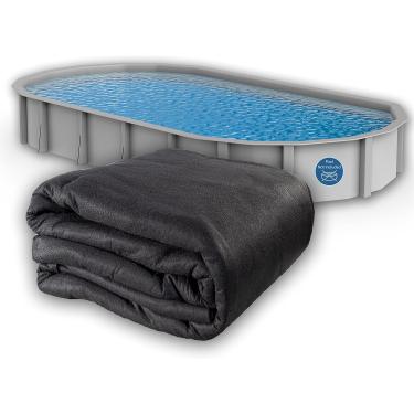Imagem de Liner Life LL1218OV Oval, 30,5 cm x 45,7 m, almofada protetora para fundo de piscina Gorilla geotêxtil resistente a perfurações, estende a vida útil do forro, preto