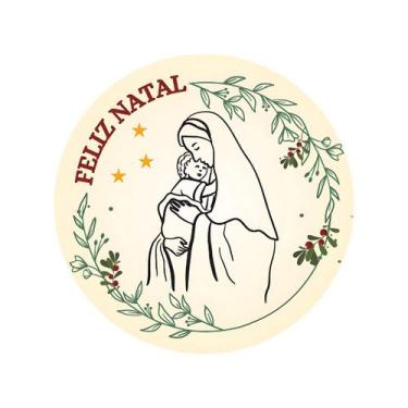 Imagem de 50 Etiquetas Adesivas Comemorativas  Feliz Natal  Adesivos Recebidos  