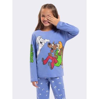 Imagem de Pijama Manga Longa Infantil Scooby-Doo Mystery - Veggi, Azul, 4, Menin