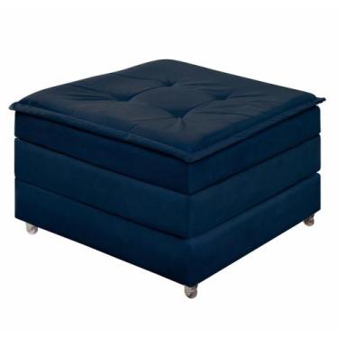 Imagem de Puff Quadrado Que Vira Cama De Solteiro Com Espuma D23 Confortável Par