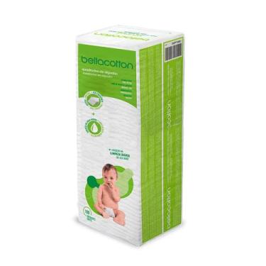 Imagem de Algodão Quadrado BellaCotton 1200 Unidades Para higiene do bebe
