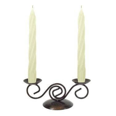 Imagem de Castiçal Ondas 20 Cm Suporte Candelabro com velas brancas - Velitas (r