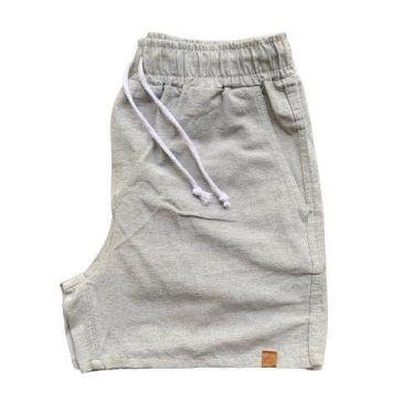 Imagem de Short Mauricinho Fio Tinto Linho 3 Bolsos - C&C, Cinza claro, M