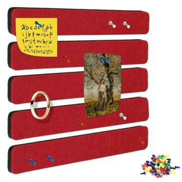 Imagem de Quadro de avisos, quadro de cortiça, quadros de cortiça para paredes, quadro de cortiça para escritório, quadro de avisos para paredes (vermelho)