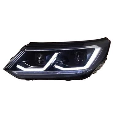 Imagem de Estilo de carro compatível com faróis VW Tiguan 2013-2016 Lente de projetor de farol LED DRL Angel Eye Head Lamp Signal Acessórios para automóveis