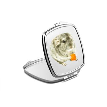 Imagem de SpreadPassion Espelho compacto de chinchila, presente de chinchila, espelho fotográfico de chinchila, espelho de maquiagem de viagem pequeno espelho portátil, espelho de bolso portátil, ideia de