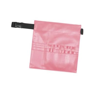 Imagem de harayaa Bolsa para tesoura de cabeleireiro, suporte para tesoura de salão de beleza, suprimentos para barbeiro, organizador de pentes de cabelo, bolsa de, Rosa