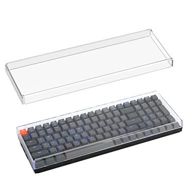 Imagem de Geekria 90%-96% Capa antipoeira para teclado, capa de acrílico transparente para teclado mecânico sem fio de 100 teclas, compatível com Keychron K4 Bluetooth sem fio, RK Royal KLUDGE RK100 sem fio