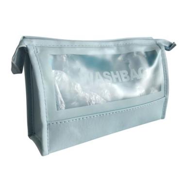 Imagem de Washbag Necessaire de PVC Pequena Organizador De Malas de Viagem Com Z