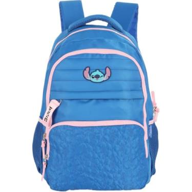 Imagem de Mochila Stitch, Grande, Azul, com Compartimento para Notebook, Luxcel