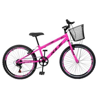 Imagem de Bicicleta Aro 24 Kls Sport Gold V-Brake Mono 7V Feminina, Rosa chiclet