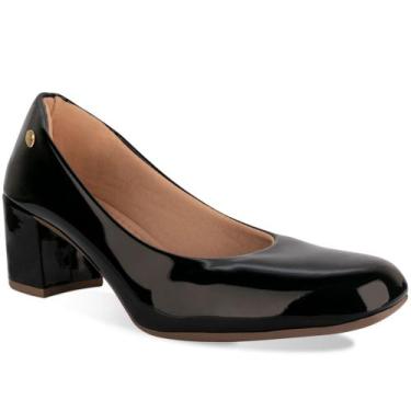 Imagem de Sapato Scarpin Feminino Bico Quadrado Fashion - RHN SHOES, Preto, 38