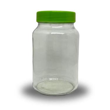 Imagem de Pote 600 ml de vidro com tampa de plastico - Emporio dos Freitas, Verd
