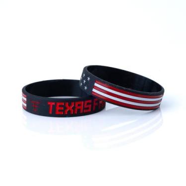 Imagem de Pulseira De Silicone Infantil Texas Farm - Plmini002 - Preto/ Vermelho