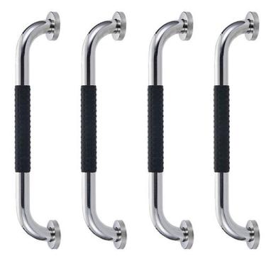 Imagem de Barra de Apoio Inox 40cm Suporte Antiderrapante Kit 4 unidades Idoso B
