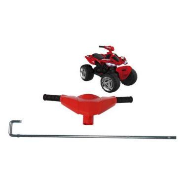 Imagem de Guidão Vermelho E Eixo Para Quadriciclo 12v Bandeirante