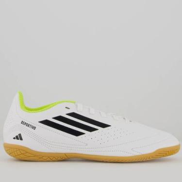 Imagem de Chuteira Adidas Deportivo III Futsal Juvenil Branca, 33