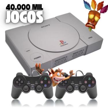 Imagem de Mini Console Retrô PS1 com 40 mil jogos e 2 Controles diversos Jogos e Consoles Jogue Fliperama N64 Atari SNES Arcade