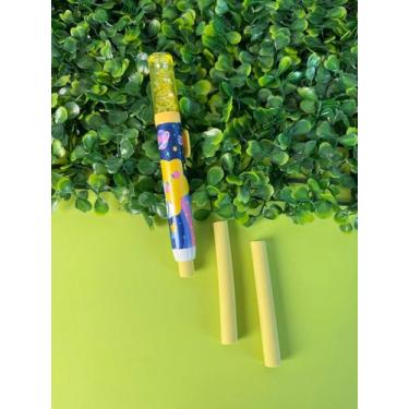 Imagem de Borracha Retrátil Astronauta C/ Refil BD-L9203 - Daiso, Amarelo