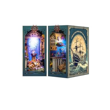 Imagem de NEWREACH Book Nook Kit, DIY Miniature Dollhouse Booknook Kit with LED Night Light and Dust Cover for Adults Teens Bookshelf Decor Gifts, for Women Teenagers Craft Lovers(Seabed Riddle)
