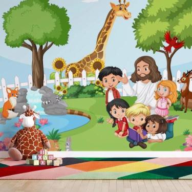 Imagem de Papel de Parede Infantil Jesus AL 01 - AloPapers, 3,50m de largura, 1,