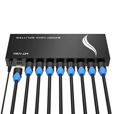 Imagem de MT-VIKI 4K 1x8 HDMI Splitter 1 in 8 Out, 8 Port Powered HDMI Splitter Multi Monitor Outputs 3D 4Kx2K@30Hz for Projector, HDTV