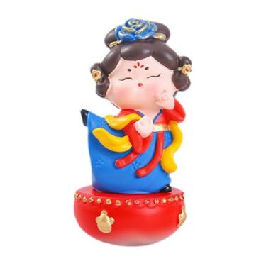 Imagem de XLWLLNJ Tumbler chinês Tang Lady estátua Central Piece Creative Craft Desktop Decoration Resina escultura para estante de estante de armário doméstico, Dança