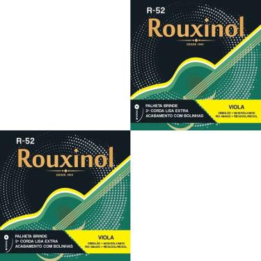 Imagem de Kit 2 Encordoamento Viola Caipira Tensão Média Aço Rouxinol R52