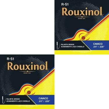 Imagem de Kit 2 Encordoamento Aço Cavaquinho Rouxinol R51 0.11”