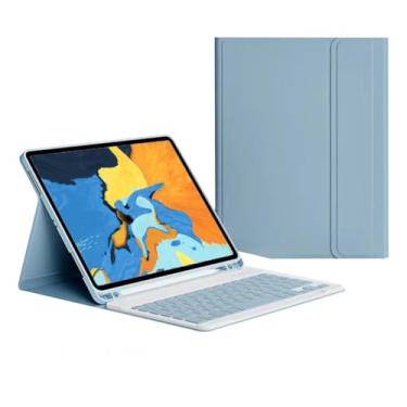 Imagem de Adequado para Tab S8 Ultra 14,6 polegadas tablet capa protetora com teclado (Azul Enevoado, Estilo regular)