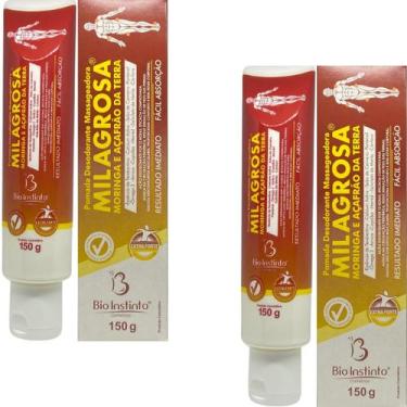 Imagem de 2 Pomada Desodorante Massageadora Bio Instinto Milagrosa Moringa e Aça