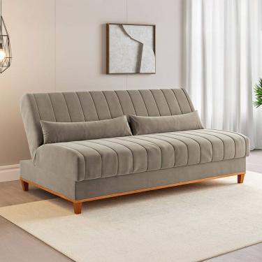 Imagem de Sofá Cama 3 Lugares Reclinável Tequila Pérola - Viero Móveis