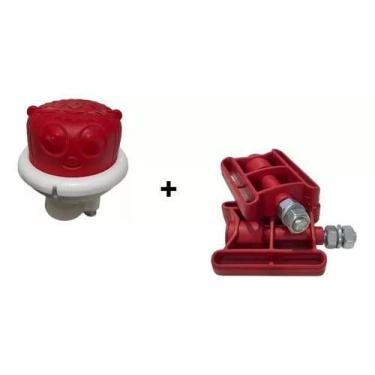 Imagem de Kit Par Pedal Bike Aro 12 + Buzina Fon-fon Infantil Vermelho - M.FRIK