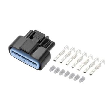 Imagem de Partuto Conector do sensor do medidor de fluxo de ar de massa de 7 pinos Nº MD336501 - Conector terminal de fio fêmea para carro - para Mitsubishi Outlander 2004-2006 Plástico Preto - 1 conjunto